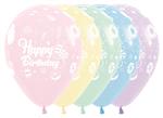 Ballonnen Happy Birthday Sweet Pastel Matte Mix 30cm 25st