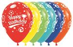 Ballonnen Happy Birthday Sport 30cm 25st