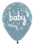 Ballonnen Baby Pastel Dusk Blue 30cm 25st