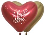 Ballonnen Hart I Love You Reflex 35cm 12st