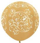 Ballonnen Filigree Metallic Gold 91cm 2st