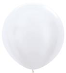 Ballonnen Pearl White 91cm 10st