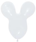 Ballonnen Mouse Head White 25st