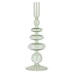 Candle Holder - Tinted Green Glass