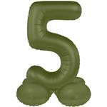 5 Jaar Cijfer Ballon Groen Mat 41cm