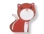 Houten poes geverfd 3D