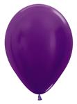Ballonnen Metallic Violet 30cm 50st