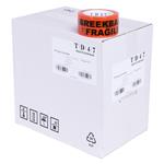 TD47 Verpakkingstape Breekbaar / Fragile 50mm x 66m Oranje (36 rollen)