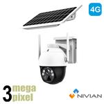Nivian 3MP 4G camera - microfoon en speaker - accu - zonnepaneel - CAM02S-SOLAR4G