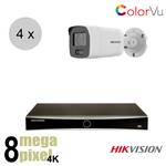 Hikvision 4K/8MP  IP camerasysteem - 4 camera's - ColorVu - hik002