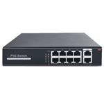 PoE switch - 8 PoE poorten + 2 Uplink - 120W - Speed 10/100/1000Mbps - poe1008