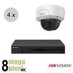 Hikvision 4K/8MP  IP camerasysteem - HiWatch - PoE - 4 camera's - hik006