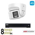 Hikvision 4G NVR in combinatie met één ColorVu 4K panorama camera  - 4gs18h1