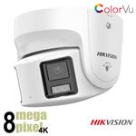 Hikvision 4K ColorVu Panorama IP dome camera - microfoon & speaker - DS-2CD2387G2P-LSU/SL