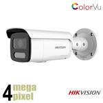 Hikvision 4 megapixel 4MM ColorVu 2.0 Bullet - SD-kaart slot - Audio & Strobe - DS-2CD2T47G2-LSU/SL