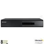 Hikvision 4K 8 kanaals NVR recorder - 8x PoE - 4x alarm - 2x HDD - 5208MH-8P