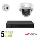 Hikvision 5 megapixel CVI camerasysteem – motorzoom – starlight - 60m – 2 camera’s - cvs270
