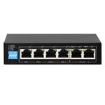 Safire Poe switch 4 PoE poorten + 2 Uplink poorten - 60W - Speed 10/100/1000Mbps - poe27