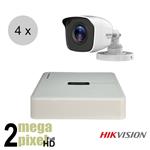 Hikvision Full HD CVI camerasysteem - 20m nachtzicht - incl. 1TB HDD - 4 camera's - cvs490