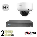 Dahua Full HD CVI camerasysteem - motorzoom lens - 60m nachtzicht  starlight- 16 camera's - cvs1622