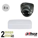 Full HD CVI camerasysteem - 20m nachtzicht - Sony sensor - Dahua recorder - 8 camera's - cvs875