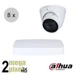 Dahua Full HD IP camerasysteem - 30m nachtzicht - PoE - starlight - 8 camera's - ipsetd28