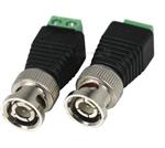 BNC male connector naar 2 schroef -   cat1