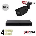 Dahua 4MP IP cameraset - WizSense - 16 bullet camera's - starlight - audio - 2.8mm - 50m - ips164db2