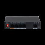 Dahua PoE switch 60W - Unmanaged - 4 poorten + 1 uplink - tot 100Mbps - PFS3005-4ET-60
