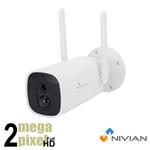 Nivian Full HD WiFi camera - microfoon en speaker - accu - IPC-06-BAT