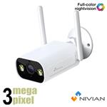 Nivian 3MP full color wifi camera - SD-kaart slot - microfoon & speaker - witte LEDs - IPC-02-L