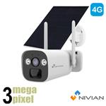 Nivian 3MP 4G camera - microfoon en speaker - accu - zonnepaneel - CAM01-SOLAR4G