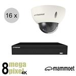 Aanbieding: van € 2995.- naar 2095,- Mammoet 4K IP camerasysteem - 16 camera's - slimme bewegingsdet