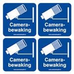 Vinyl sticker camerabewaking - 50x50mm - UV coating - 4 stuks - sk504