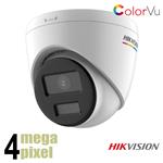 Hikvision 4 megapixel ColorVu dome camera - witte LEDs - microfoon - T249HA