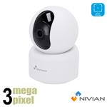 Nivian 3MP WiFi binnencamera - smart tracking - Microfoon - IPC-IS4