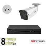 Hikvision 4K IP camerasysteem - HiWatch- PoE - 2 camera's - motorzoom - hik203