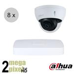 Dahua Full HD IP camerasysteem - 30m nachtzicht - PoE - starlight - 8 camera's - ipseta28