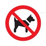 Pickup vinyl sticker verboden voor honden - sk22
