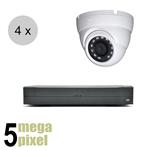 EMpower 5 megapixel camerasysteem -  4 x Dome camera - nachtzicht 30m - PoE - ips51