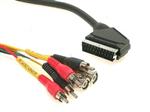 Scart 4x rca 2x bnc 1.5 meter -    vg6