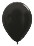 Ballonnen Metallic Black 30cm 12st