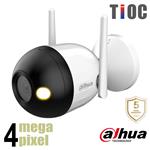 Dahua 4MP wifi TiOC bullet camera - microfoon en speaker - full color - F4C-PV