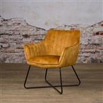 Velvet fauteuil Monte | Geel