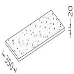 Optie: neutraal aanrechtblad - kassa (20 mm), laminaatafwerking steen - (ml) | Diamond | YB