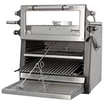Houtskooloven-bbq, gn 1/1 (60 kg/h)/ - hefbare deur/roestvrij staal | Diamond | CBQ-060/RX