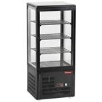 Vitrine tafelmodel geventileerd, 4 glazen zijden, 4 niveau &quot;black&quot; | Diamond | MIC