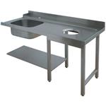 Inlooptafel met voorwaskuip &quot;rechts&quot; | Diamond | DTVO-12