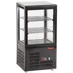 Opzetvitrine geventileerd, 4 zijden in glas, 3 niveaus &quot;black&quot; | Diamond | MIC-36B