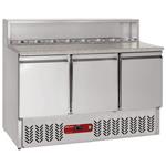 3-deurs voorbereidingstafel gn 1/1, 380 lit, gekoelde structuur 8x gn1/6-150 mm | Diamond | SR3/R6